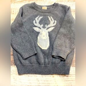Gymboree Vintage Deer Sweater Baby Boy 18-24 Grayish Blue